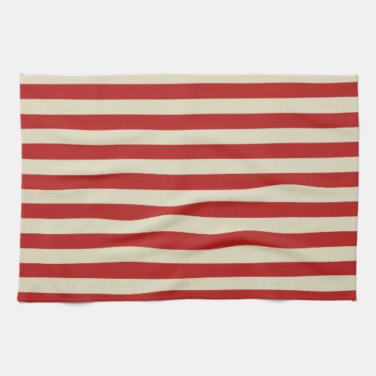 Festive Retro  Vertical PopCorn Stripes Theedoek (Horizontaal)