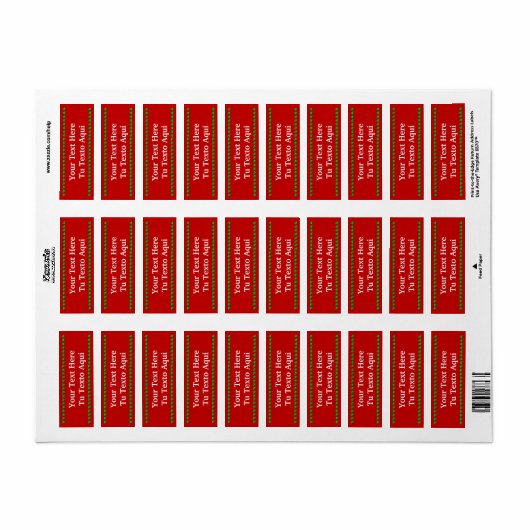 Festive Return Address Labels (Full Sheet)