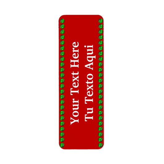 Festive Return Address Labels (Voorkant)