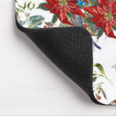 Festive Rich Red Poinsettia flower Muismat (Hoek)