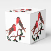 Festive Robins en Holly Bedankdoosjes (Voorkant Zijde)
