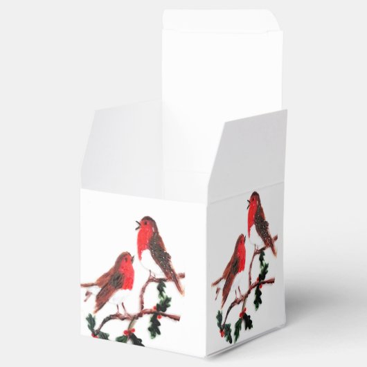 Festive Robins en Holly Bedankdoosjes (Geopend)