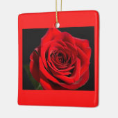 Festive romantic rose keramisch ornament (Links)