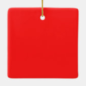 Festive romantic rose keramisch ornament (Achterkant)