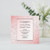 Festive Roos Glitter Kijk Weddenschap Kaart (Staand voorkant)