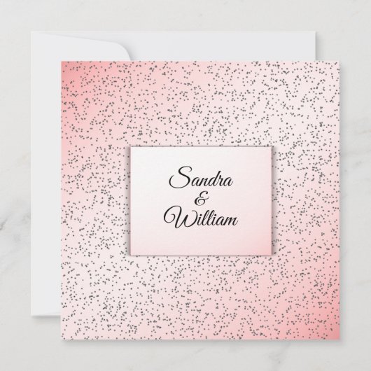 Festive Roos Glitter Kijk Weddenschap Kaart (Achterkant)