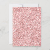 Festive Roos Gold Marble Glitter Holiday Party Kaart (Achterkant)