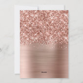 Festive Rose Gold Glam 2 Photo Collage Feestdagenkaart (Achterkant)