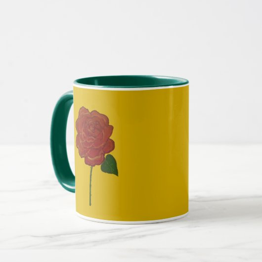 Festive Rose Hand Painting  Mok (Voorkant links)