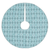 Festive Royal Botanical Robin's Egg Blue Kerstboom Rok (Voorkant)