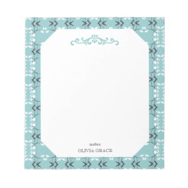 Festive Royal Botanical Robin's Egg Blue Notitieblok