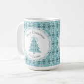 Festive Royal Botanical Robin's Egg Blue Tree Koffiemok (Voorkant links)