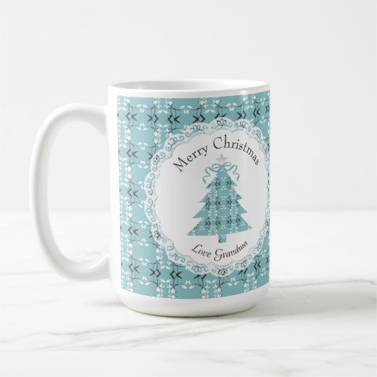 Festive Royal Botanical Robin's Egg Blue Tree Koffiemok (Links)