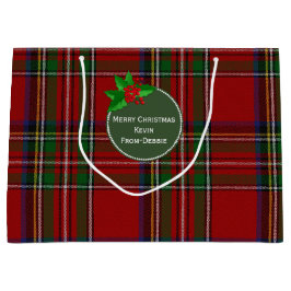 Festive Royal Stewart Large Custom Gift Bag Groot Cadeauzakje