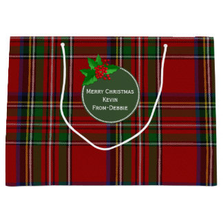 Festive Royal Stewart Large Custom Gift Bag Groot Cadeauzakje