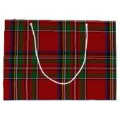 Festive Royal Stewart Large Custom Gift Bag Groot Cadeauzakje (Achterkant)
