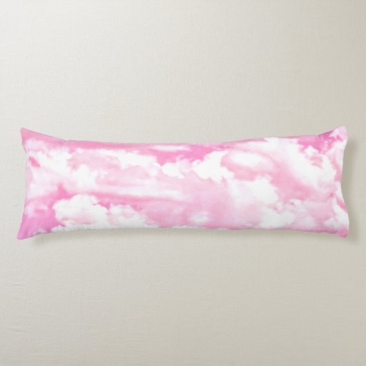 Festive roze wolken lichaamskussen (Voorkant)