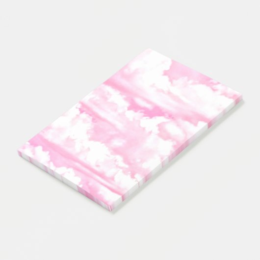 Festive roze wolken post-it® notes (Schuin)