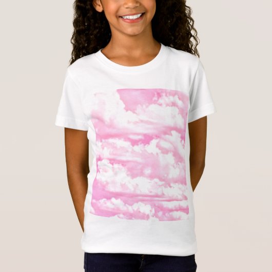 Festive roze wolken t-shirt (Voorkant)