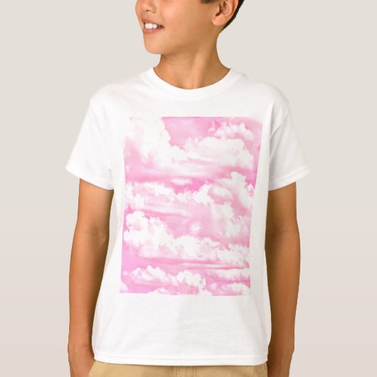 Festive roze wolken t-shirt (Voorkant)