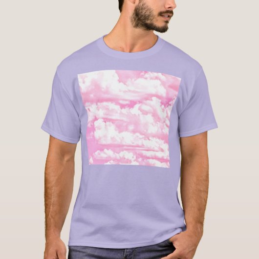 Festive roze wolken t-shirt (Voorkant)