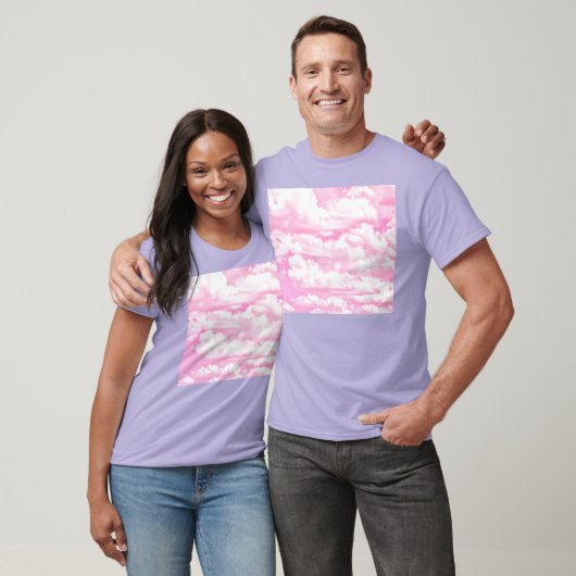 Festive roze wolken t-shirt (Unisex)