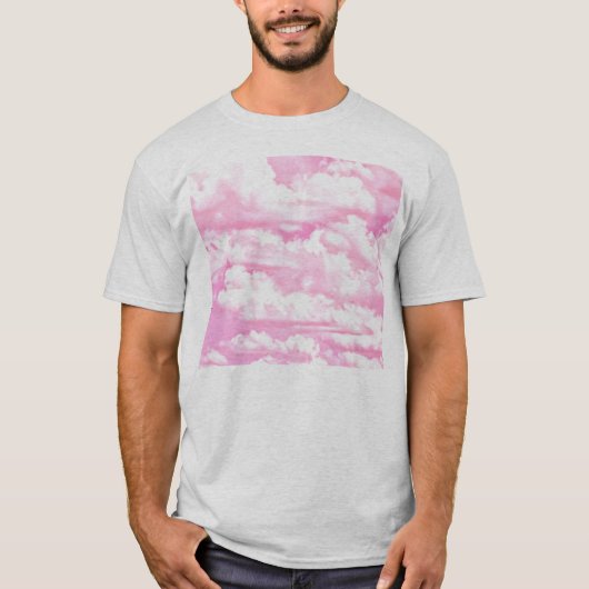 Festive roze wolken t-shirt (Voorkant)