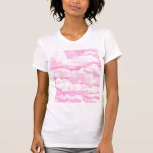Festive roze wolken t-shirt
