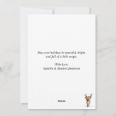 Festive Rudolph Reindeer Sketch Merry Christmas Feestdagenkaart (Achterkant)