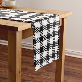 Festive Rustic Black White Gingham Pset Pattern Medium Tafelloper