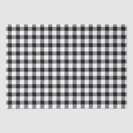 Festive Rustic Black White Gingham Pset Pattern Tissuepapier