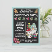Festive Rustic Gnome Cookies Snoep kerstfeest Kaart (Staand voorkant)