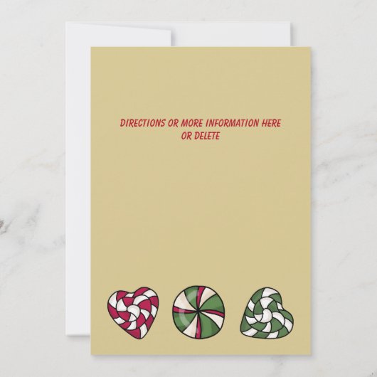 Festive Rustic Gnome Cookies Snoep kerstfeest Kaart (Achterkant)