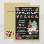 Festive Rustic Gnome Cookies Snoep kerstfeest Kaart (Voorkant / Achterkant)