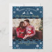 Festive Rustic Tartan Christmas Photo Kaart (Voorkant)