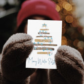 Festive Rustic Wood Yule Winter Solstice Feestdagenkaart