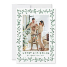 Festive Sage Green Christmas Bow Ribbon 2 Photo Ho