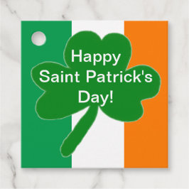Festive Saint Patrick's Day Green White Sinaasappe Bedankjes Labels