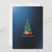 Festive Santa Christmas Party Invitation | Holiday Kaart (Achterkant)