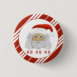 Festive Santa Claus HO HO Chrismas Ronde Button 3,2 Cm