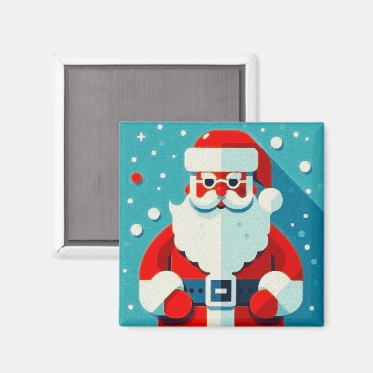 Festive Santa Claus Magneet (Voorkant / Achterkant)