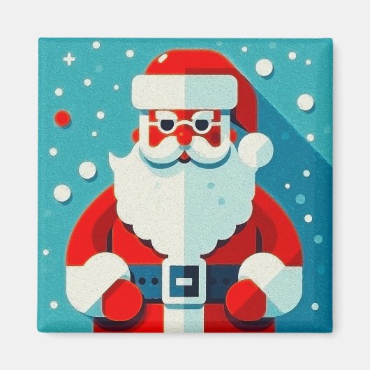 Festive Santa Claus Magneet (Voorkant)