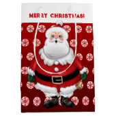 Festive Santa Claus Medium Cadeauzakje (Voorkant)