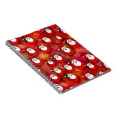 Festive Santa Claus Pattern Notitieboek (Rechterzijde)