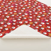 Festive Santa Claus Pattern Sherpa Deken (3/4)