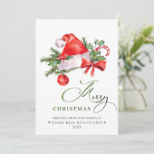 Festive Santa Claus Pet kerstmis Corporate Feestdagenkaart (Staand voorkant)