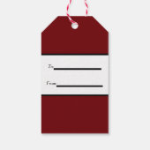 Festive Santa Claus Red Suit Jacket and Belt Cadeaulabel (Achterkant)