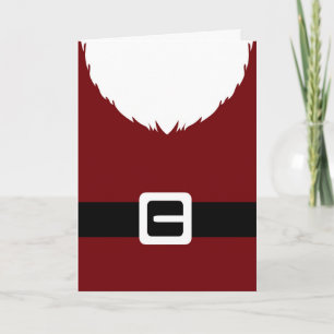 Festive Santa Claus Red Suit Jacket and Belt Feestdagen Kaart