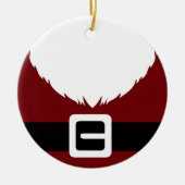 Festive Santa Claus Red Suit Jacket and Belt Keramisch Ornament (Voorkant)