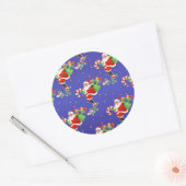 Festive Santa Claus Ronde Sticker (Envelop)